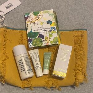 Sisley Skincare Collection with Mustard Pouch